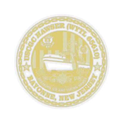 USCG Hawser WYTL 65610 Sim Gold (U.S. Coast Guard) STICKER Vinyl Kiss-Cut Decal 6 Inch Transparent - The Sticker Space