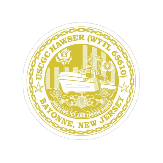 USCG Hawser WYTL 65610 Sim Gold (U.S. Coast Guard) Transparent STICKER Die-Cut Vinyl Decal 6 Inch - The Sticker Space