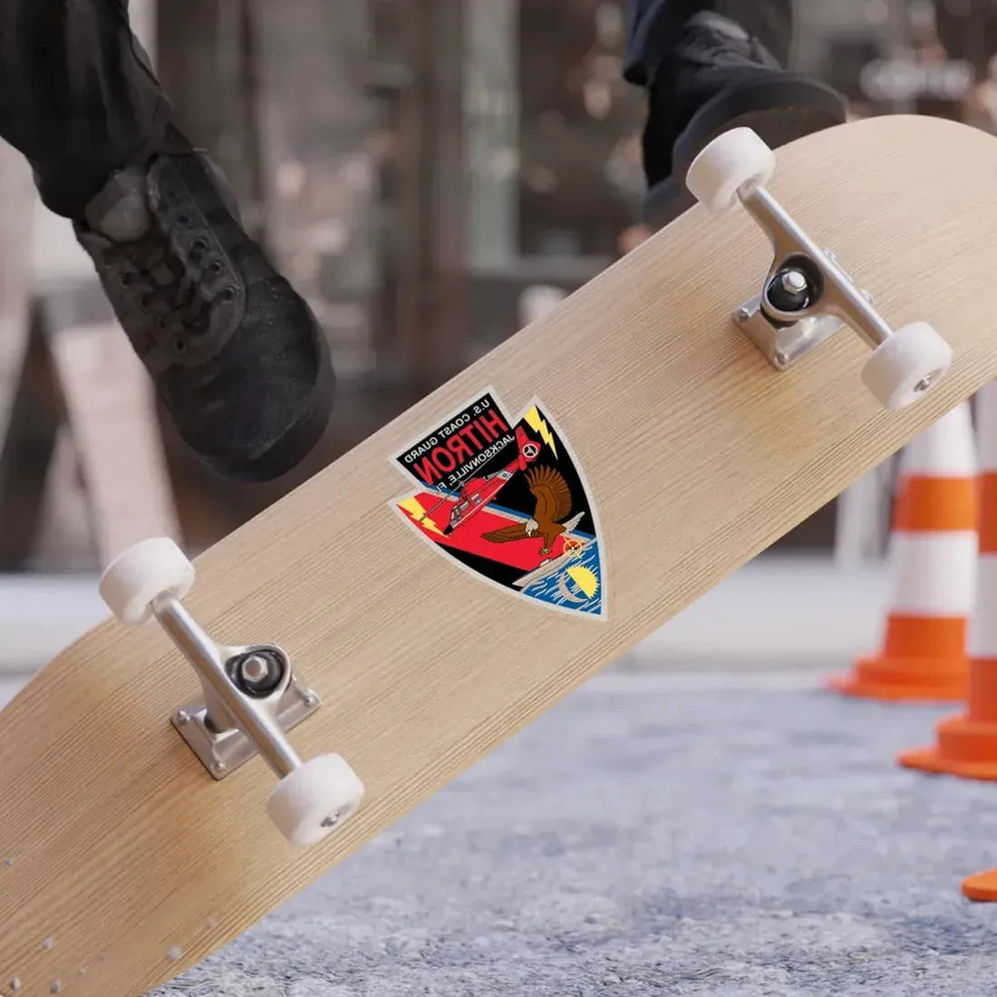 USCG HITRON Jax FL (U.S. Coast Guard) REVERSE PRINT Transparent Die-Cut STICKER - The Sticker Space