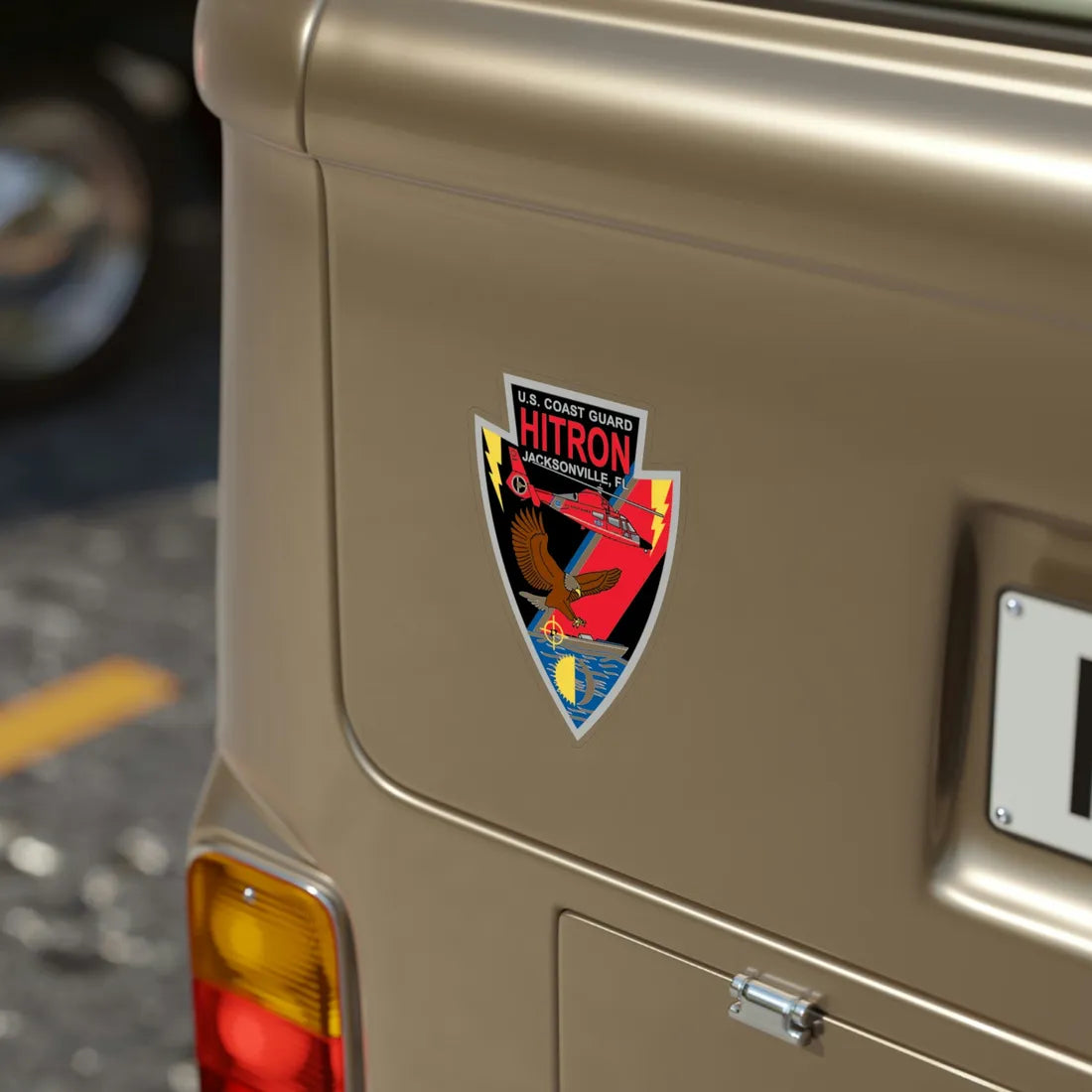 USCG HITRON Jax FL (U.S. Coast Guard) Transparent STICKER Die-Cut Vinyl Decal - The Sticker Space