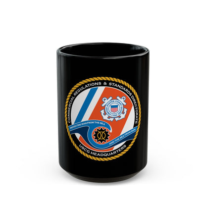 USCG HQ CG ENG 1 Comm Reg Stnd Dlr (U.S. Coast Guard) Black Coffee Mug-15oz-The Sticker Space