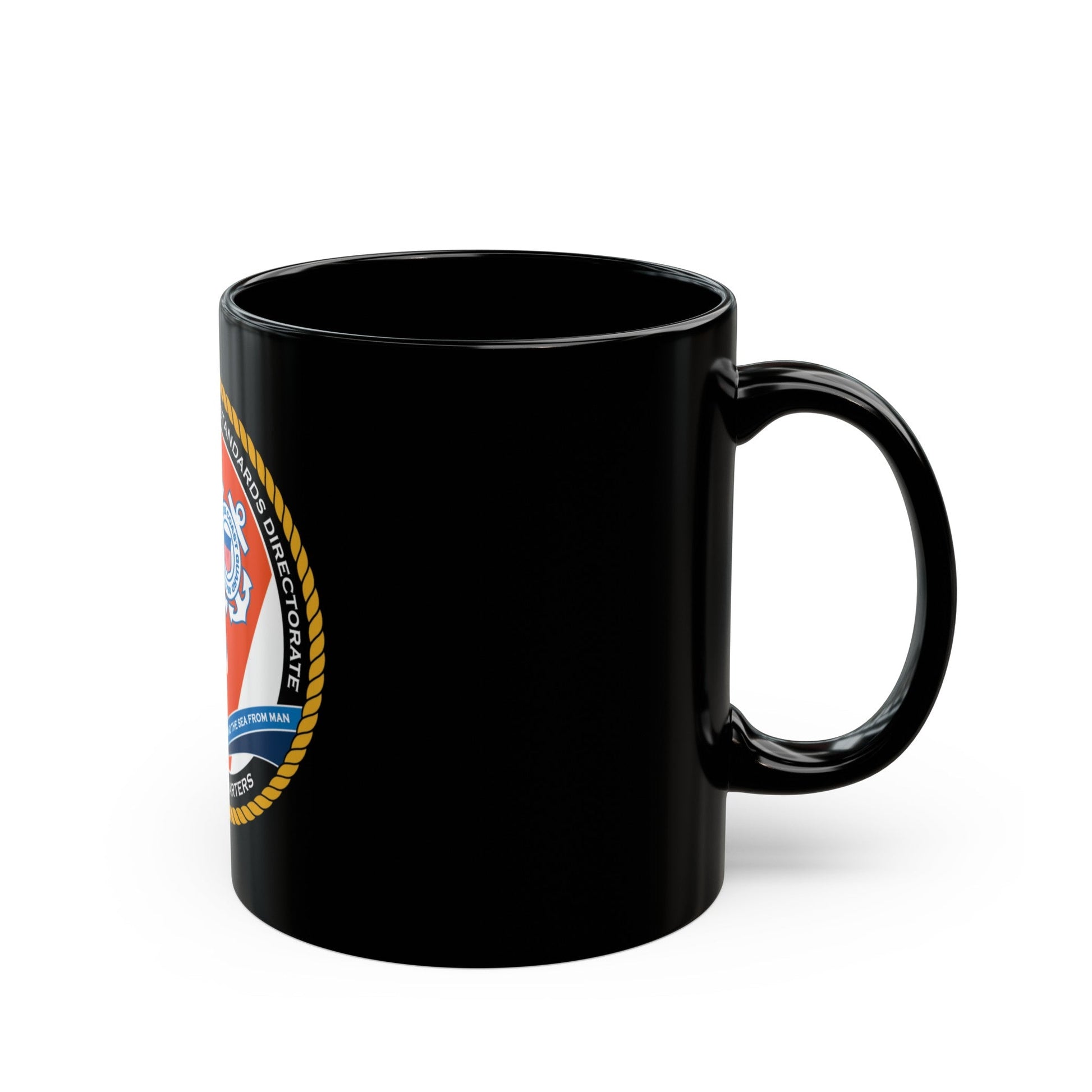 USCG HQ CG ENG 1 Comm Reg Stnd Dlr (U.S. Coast Guard) Black Coffee Mug-The Sticker Space