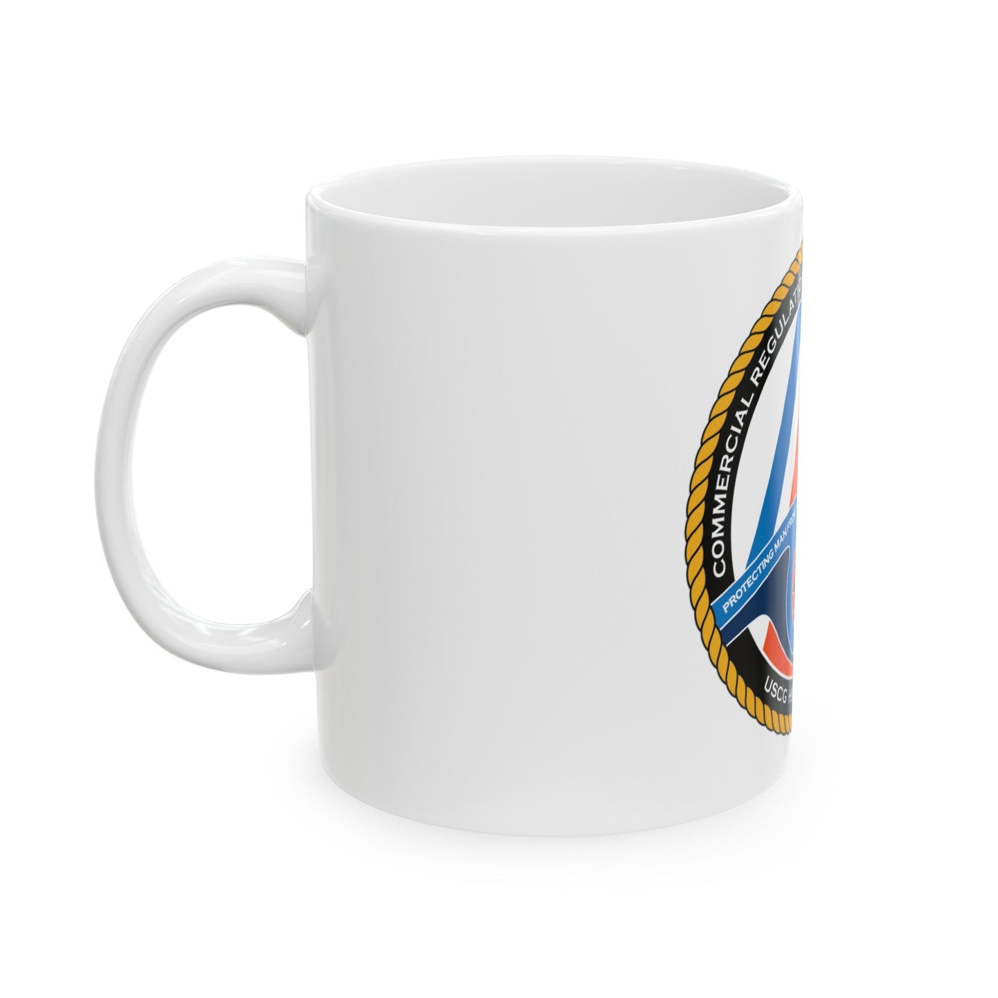 USCG HQ CG ENG 1 Comm Reg Stnd Dlr (U.S. Coast Guard) White Coffee Mug-The Sticker Space