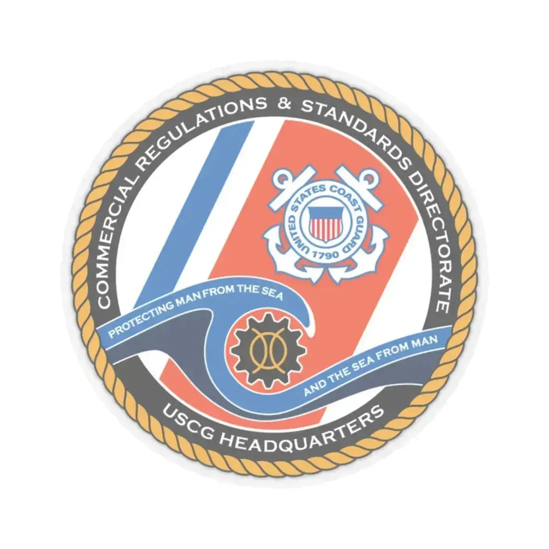 USCG HQ CG ENG 1 Comm Reg Stnd Dlr (U.S. Coast Guard) STICKER Vinyl Kiss-Cut Decal - The Sticker Space