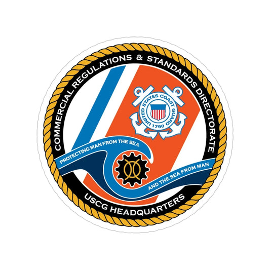 USCG HQ CG ENG 1 Comm Reg Stnd Dlr (U.S. Coast Guard) Transparent STICKER Die-Cut Vinyl Decal 6 Inch - The Sticker Space