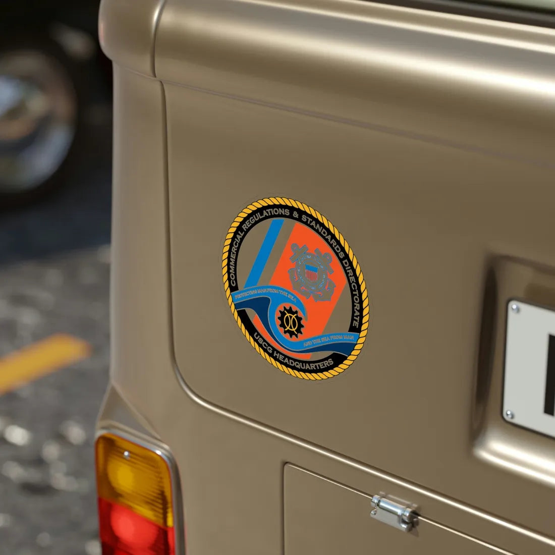 USCG HQ CG ENG 1 Comm Reg Stnd Dlr (U.S. Coast Guard) Transparent STICKER Die-Cut Vinyl Decal - The Sticker Space