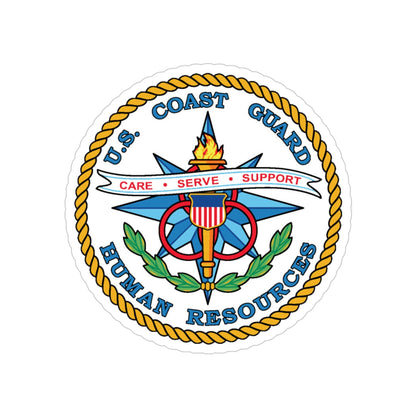 USCG Human Resources (U.S. Coast Guard) Transparent STICKER Die-Cut Vinyl Decal-4 Inch-The Sticker Space