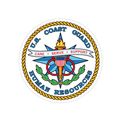 USCG Human Resources (U.S. Coast Guard) Transparent STICKER Die-Cut Vinyl Decal-5 Inch-The Sticker Space