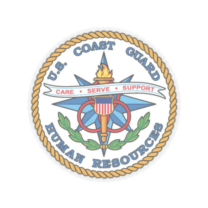 USCG Human Resources (U.S. Coast Guard) STICKER Vinyl Kiss-Cut Decal 2 Inch Transparent - The Sticker Space