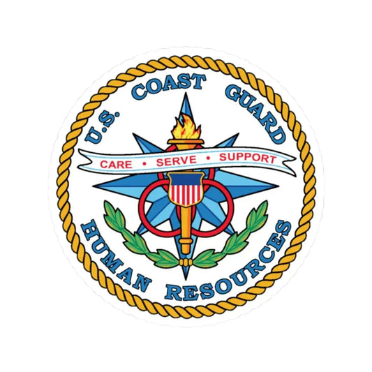USCG Human Resources (U.S. Coast Guard) STICKER Vinyl Kiss-Cut Decal 2 Inch White - The Sticker Space
