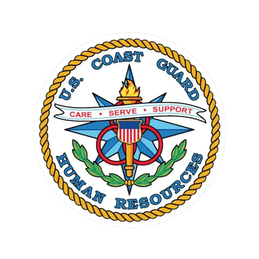 USCG Human Resources (U.S. Coast Guard) STICKER Vinyl Kiss-Cut Decal 2 Inch White - The Sticker Space