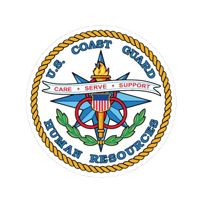 USCG Human Resources (U.S. Coast Guard) STICKER Vinyl Kiss-Cut Decal 3 Inch White - The Sticker Space