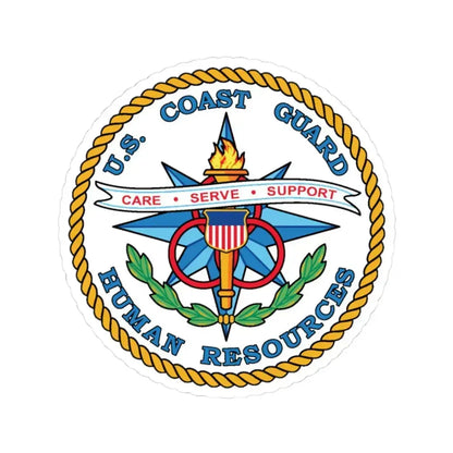 USCG Human Resources (U.S. Coast Guard) STICKER Vinyl Kiss-Cut Decal 3 Inch White - The Sticker Space