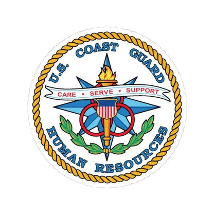 USCG Human Resources (U.S. Coast Guard) STICKER Vinyl Kiss-Cut Decal 4 Inch White - The Sticker Space