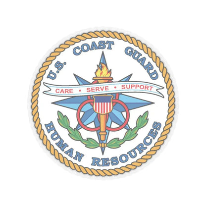 USCG Human Resources (U.S. Coast Guard) STICKER Vinyl Kiss-Cut Decal 6 Inch Transparent - The Sticker Space