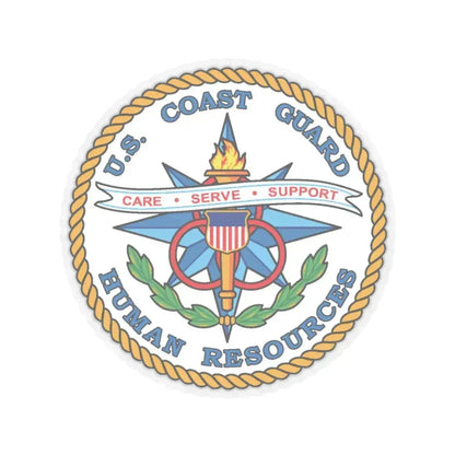 USCG Human Resources (U.S. Coast Guard) STICKER Vinyl Kiss-Cut Decal 6 Inch Transparent - The Sticker Space