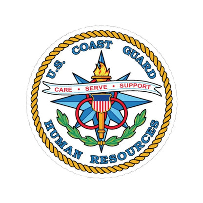 USCG Human Resources (U.S. Coast Guard) STICKER Vinyl Kiss-Cut Decal 6 Inch White - The Sticker Space