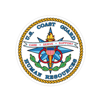 USCG Human Resources (U.S. Coast Guard) Transparent STICKER Die-Cut Vinyl Decal 2 Inch - The Sticker Space