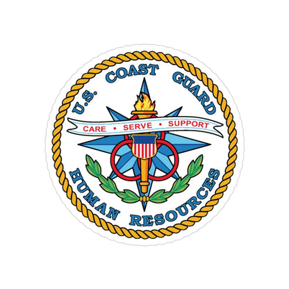 USCG Human Resources (U.S. Coast Guard) Transparent STICKER Die-Cut Vinyl Decal 3 Inch - The Sticker Space