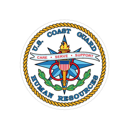 USCG Human Resources (U.S. Coast Guard) Transparent STICKER Die-Cut Vinyl Decal 4 Inch - The Sticker Space