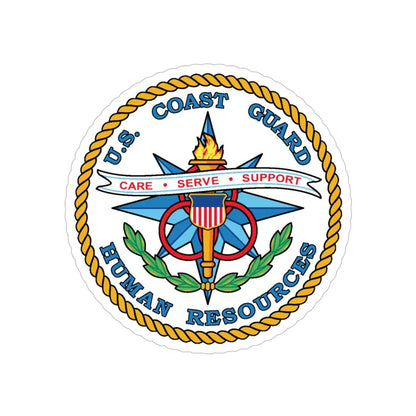 USCG Human Resources (U.S. Coast Guard) Transparent STICKER Die-Cut Vinyl Decal 5 Inch - The Sticker Space