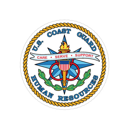 USCG Human Resources (U.S. Coast Guard) Transparent STICKER Die-Cut Vinyl Decal 6 Inch - The Sticker Space