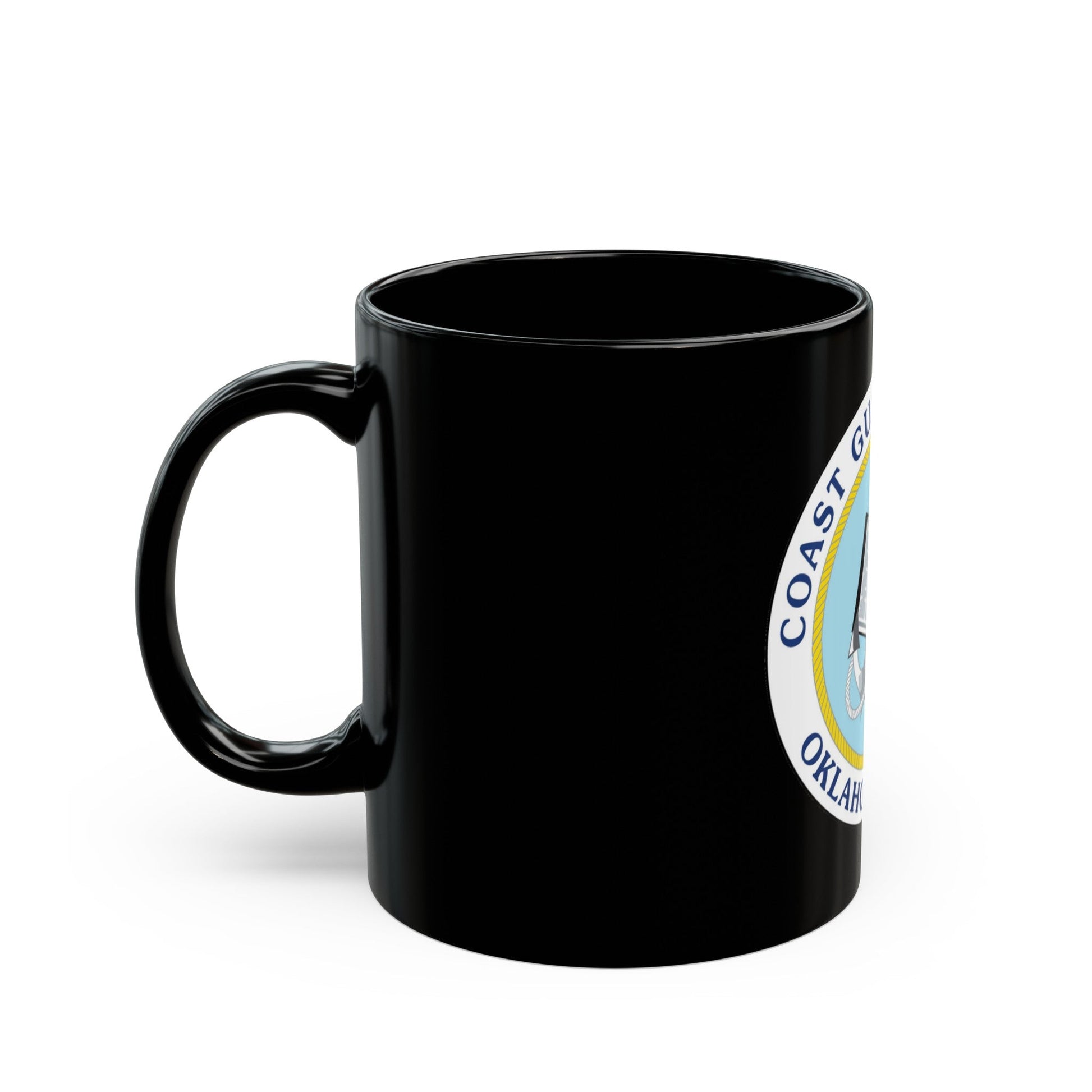 USCG Institute Oklahoma City 2 (U.S. Coast Guard) Black Coffee Mug-The Sticker Space