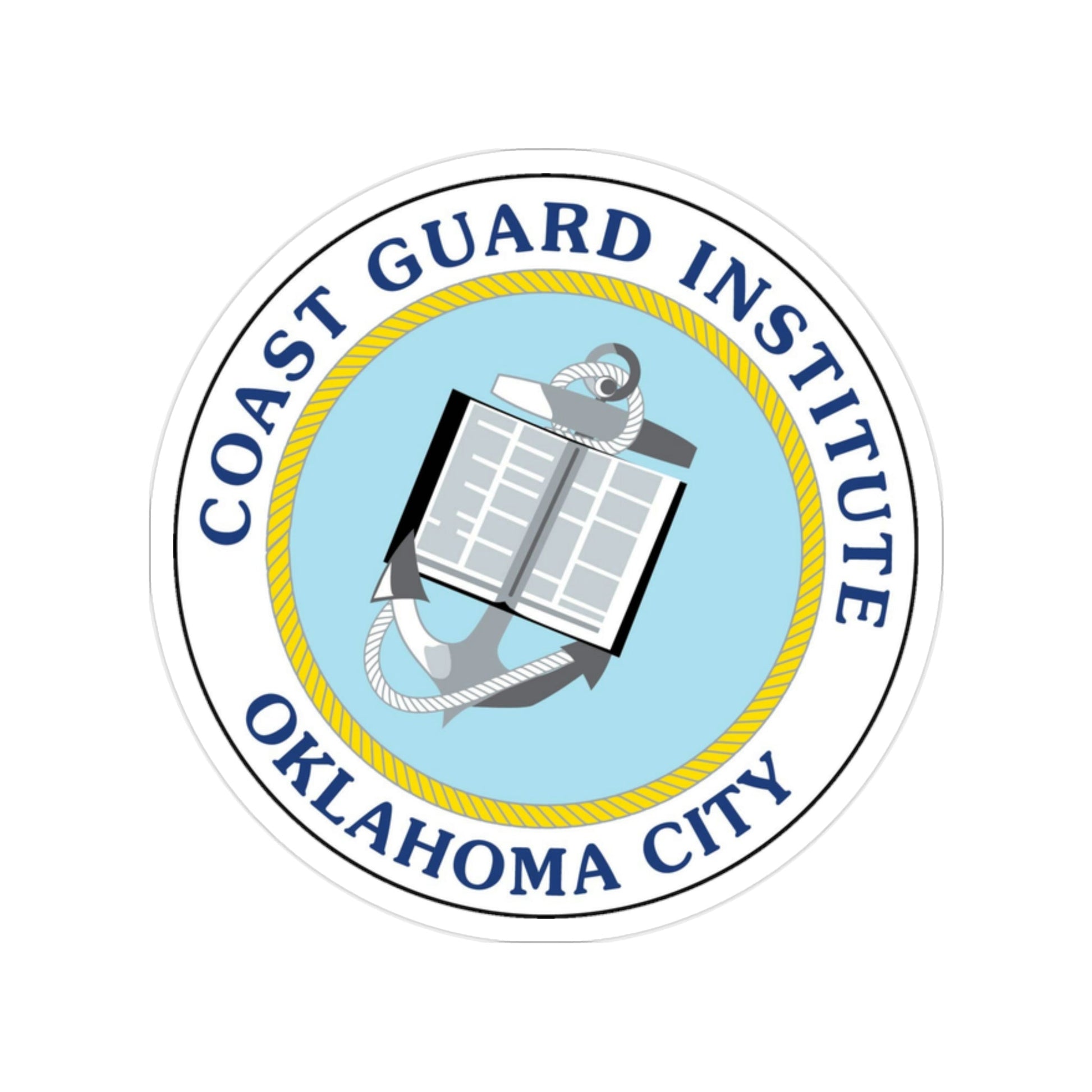 USCG Institute Oklahoma City 2 (U.S. Coast Guard) Transparent STICKER Die-Cut Vinyl Decal-2 Inch-The Sticker Space