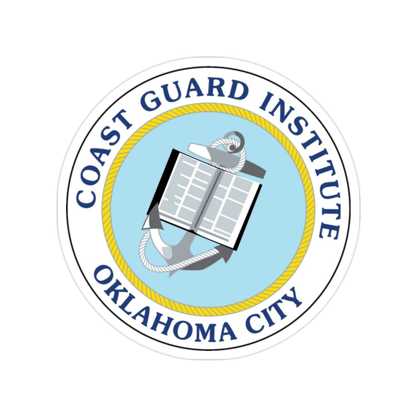 USCG Institute Oklahoma City 2 (U.S. Coast Guard) Transparent STICKER Die-Cut Vinyl Decal-2 Inch-The Sticker Space