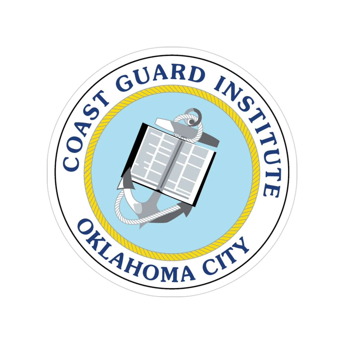 USCG Institute Oklahoma City 2 (U.S. Coast Guard) Transparent STICKER Die-Cut Vinyl Decal-3 Inch-The Sticker Space