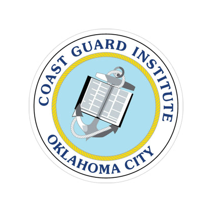 USCG Institute Oklahoma City 2 (U.S. Coast Guard) Transparent STICKER Die-Cut Vinyl Decal-3 Inch-The Sticker Space