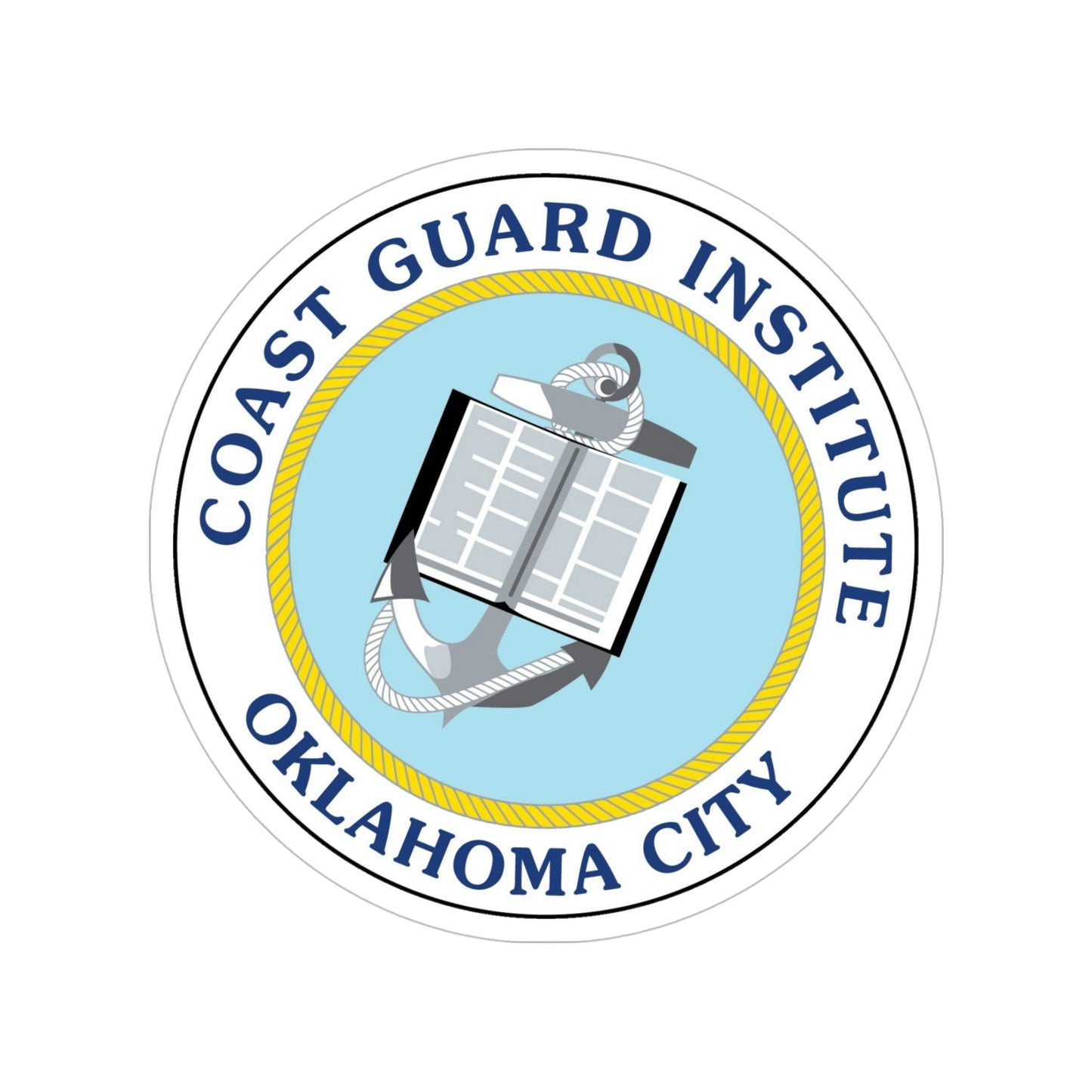 USCG Institute Oklahoma City 2 (U.S. Coast Guard) Transparent STICKER Die-Cut Vinyl Decal-5 Inch-The Sticker Space