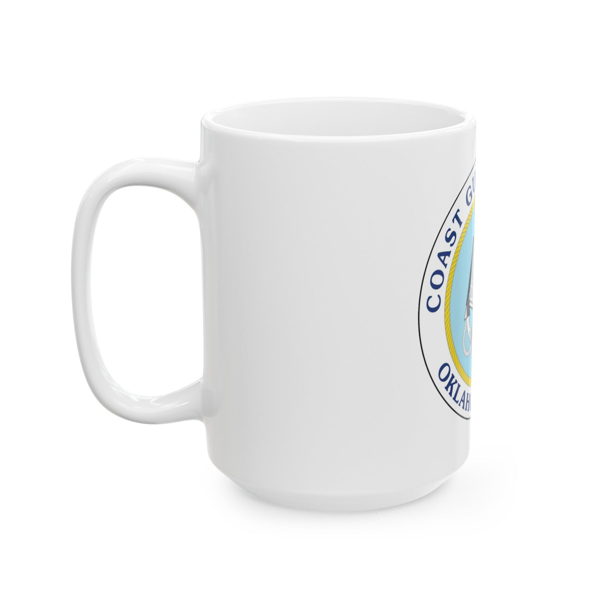 USCG Institute Oklahoma City 2 (U.S. Coast Guard) White Coffee Mug-The Sticker Space