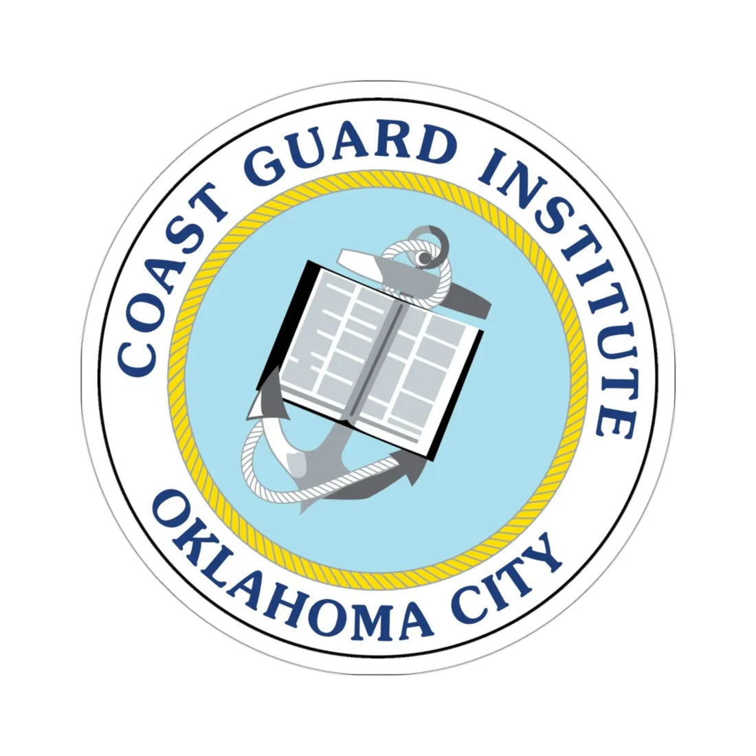 USCG Institute Oklahoma City 2 (U.S. Coast Guard) STICKER Vinyl Die-Cut Decal 3 Inch - The Sticker Space