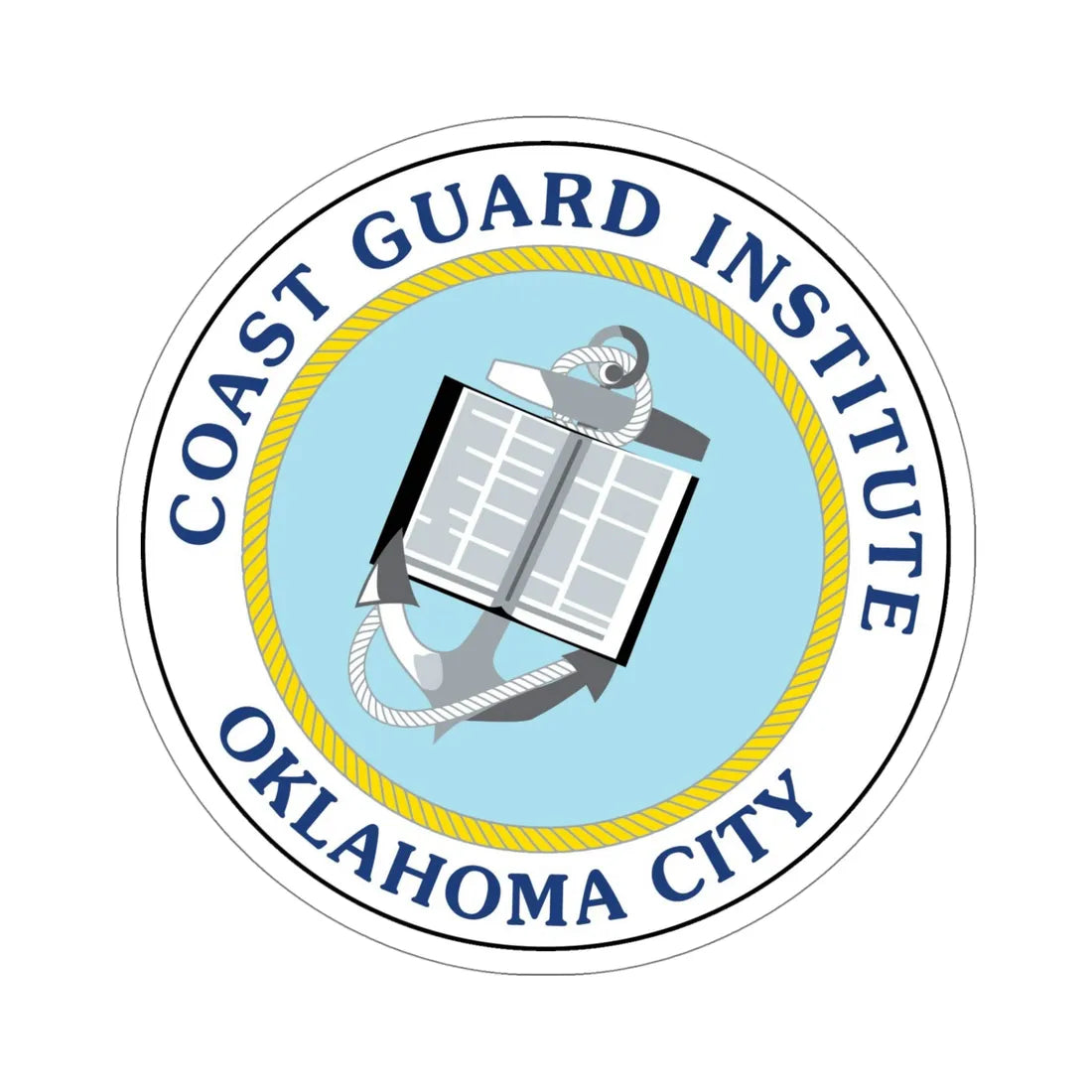 USCG Institute Oklahoma City 2 (U.S. Coast Guard) STICKER Vinyl Die-Cut Decal 5 Inch - The Sticker Space