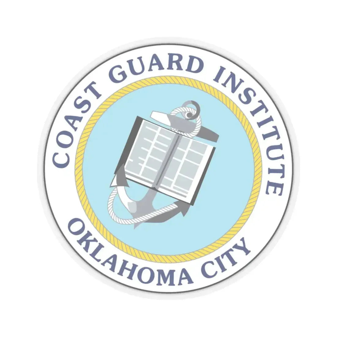 USCG Institute Oklahoma City 2 (U.S. Coast Guard) STICKER Vinyl Kiss-Cut Decal 3 Inch Transparent - The Sticker Space