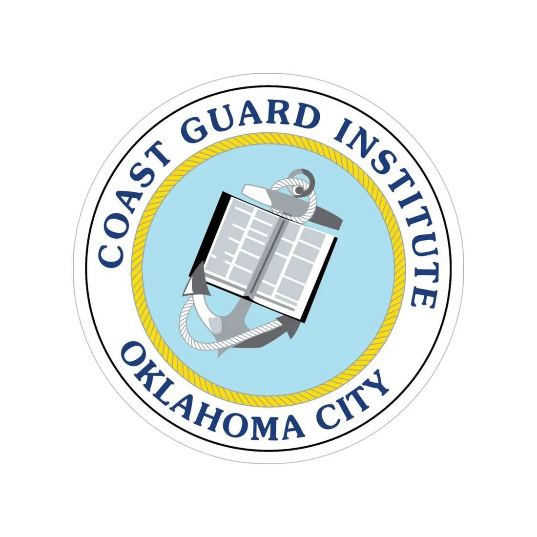 USCG Institute Oklahoma City 2 (U.S. Coast Guard) Transparent STICKER Die-Cut Vinyl Decal 5 Inch - The Sticker Space