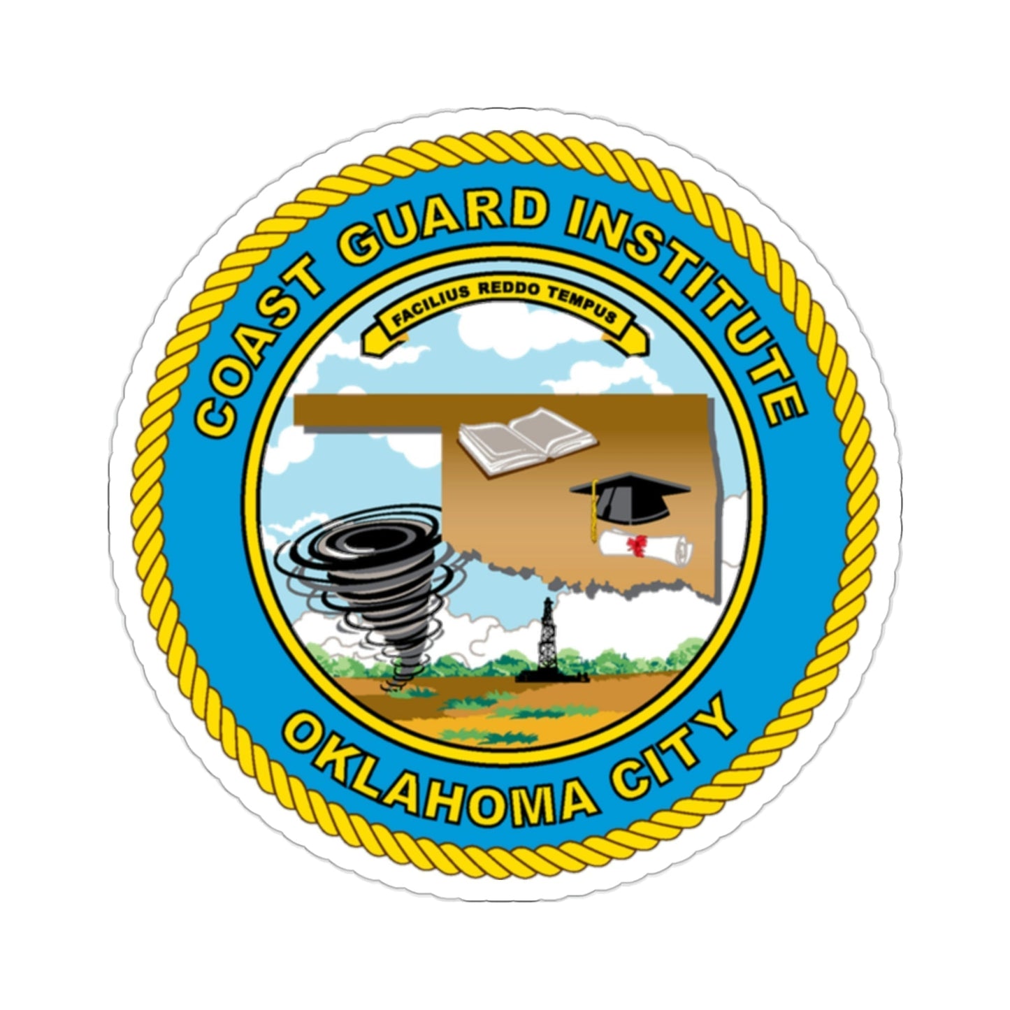 USCG Institute Oklahoma City (U.S. Coast Guard) STICKER Vinyl Die-Cut Decal-2 Inch-The Sticker Space