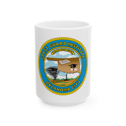 USCG Institute Oklahoma City (U.S. Coast Guard) White Coffee Mug-15oz-The Sticker Space