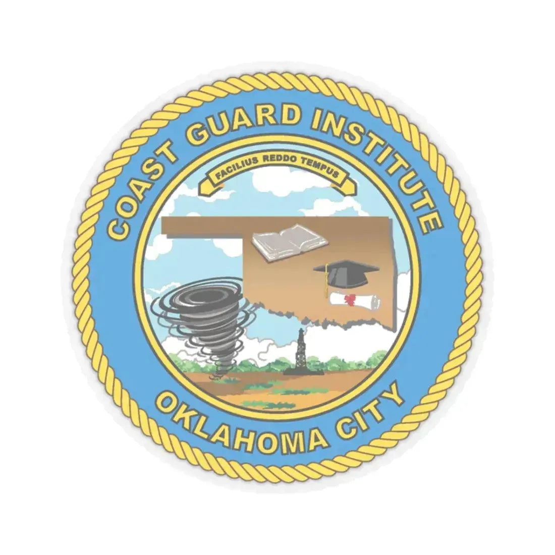 USCG Institute Oklahoma City (U.S. Coast Guard) STICKER Vinyl Kiss-Cut Decal - The Sticker Space