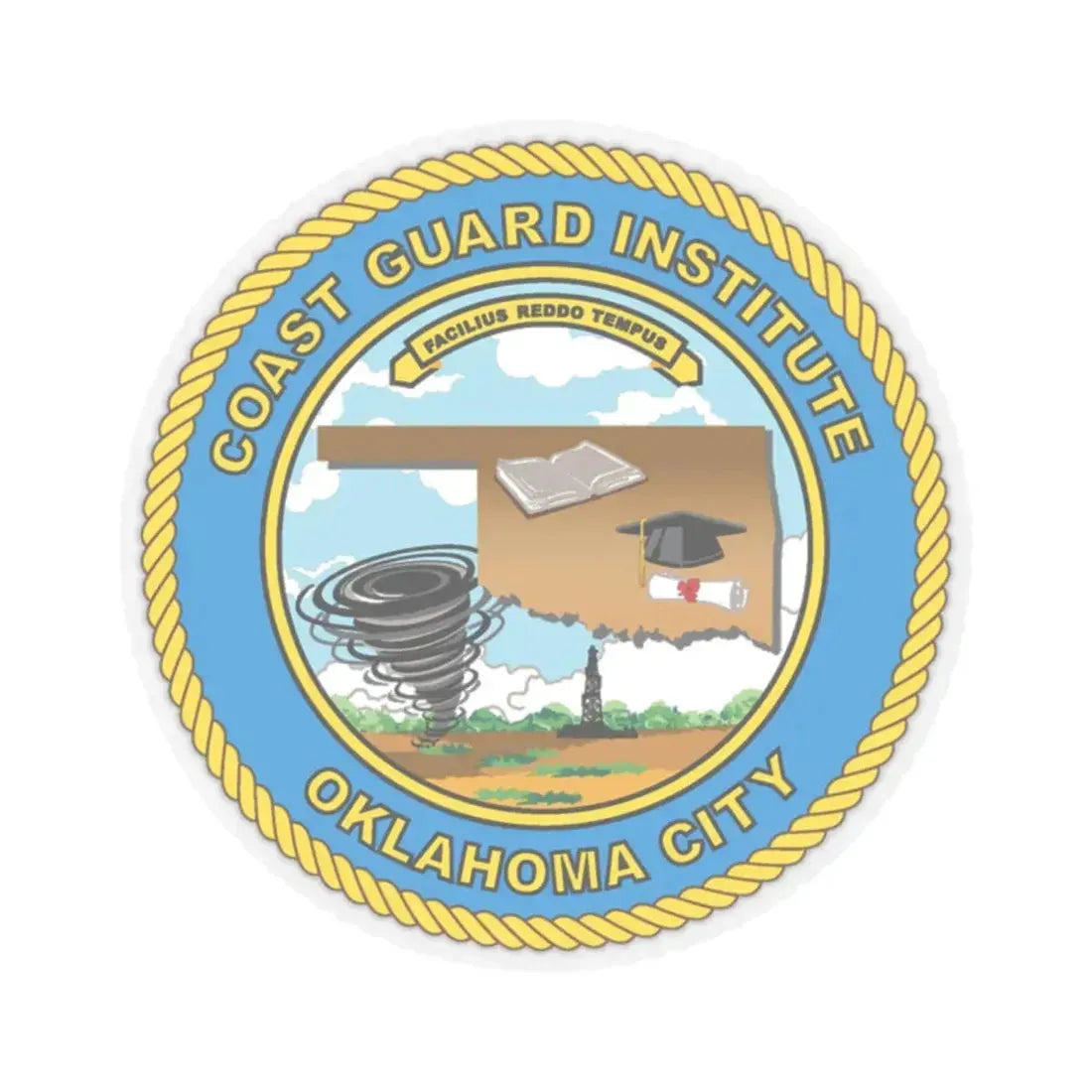 USCG Institute Oklahoma City (U.S. Coast Guard) STICKER Vinyl Kiss-Cut Decal - The Sticker Space