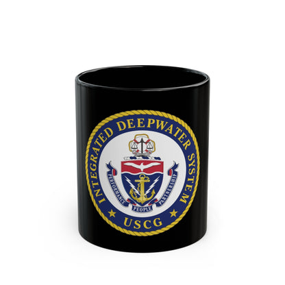 USCG Integrated Deepwater System (U.S. Coast Guard) Black Coffee Mug-11oz-The Sticker Space