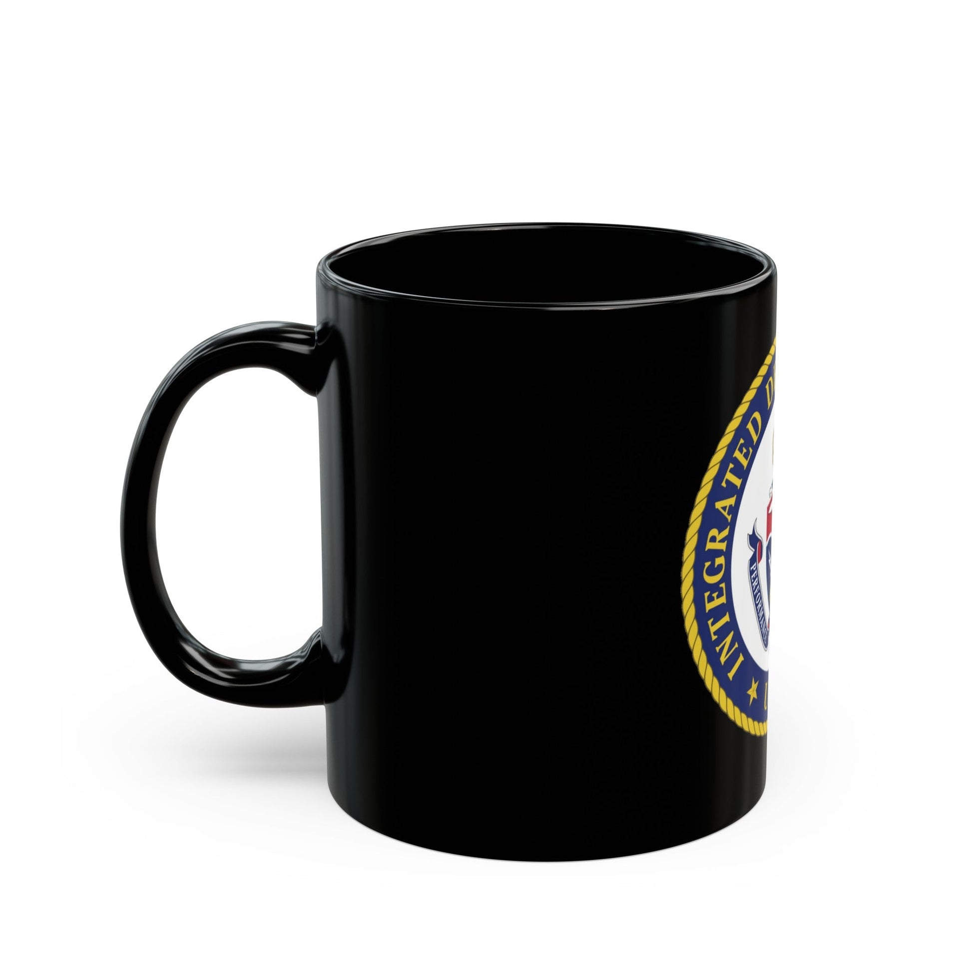 USCG Integrated Deepwater System (U.S. Coast Guard) Black Coffee Mug-The Sticker Space