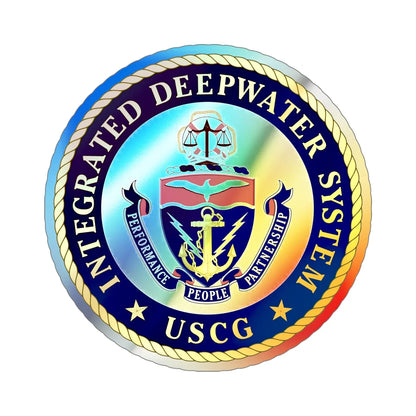 USCG Integrated Deepwater System (U.S. Coast Guard) Holographic STICKER Die-Cut Vinyl Decal 6 Inch Holographic - The Sticker Space