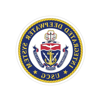 USCG Integrated Deepwater System (U.S. Coast Guard) REVERSE PRINT Transparent Die-Cut STICKER 6 Inch Die-Cut Transparent - The Sticker Space