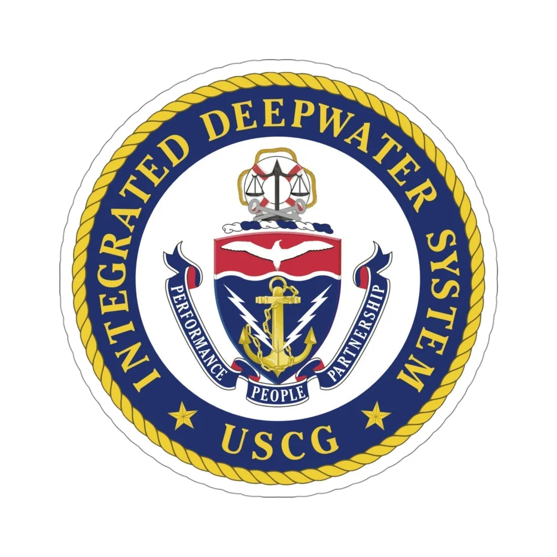 USCG Integrated Deepwater System (U.S. Coast Guard) STICKER Vinyl Die-Cut Decal 4 Inch - The Sticker Space