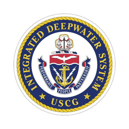 USCG Integrated Deepwater System (U.S. Coast Guard) STICKER Vinyl Die-Cut Decal 4 Inch - The Sticker Space