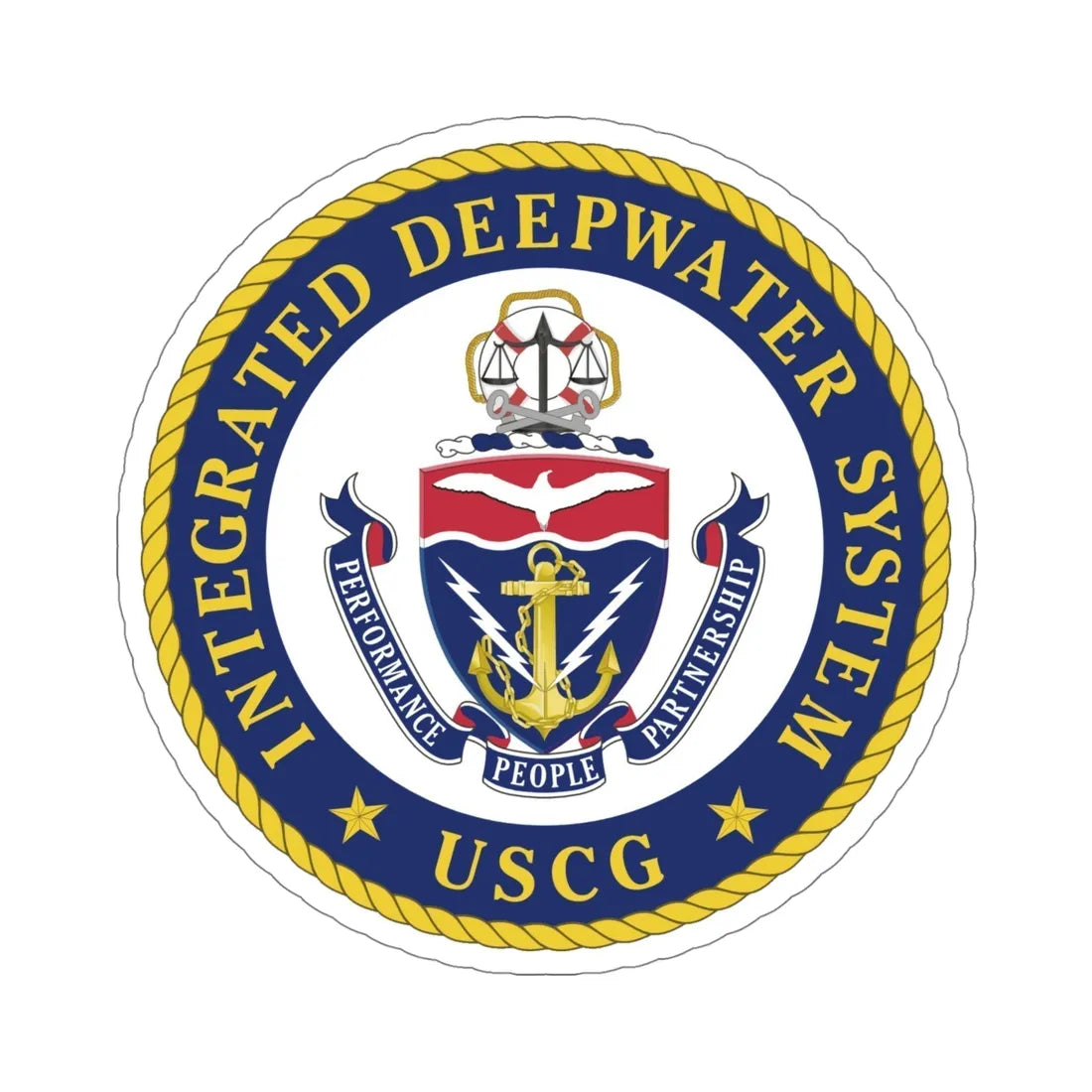 USCG Integrated Deepwater System (U.S. Coast Guard) STICKER Vinyl Die-Cut Decal 5 Inch - The Sticker Space