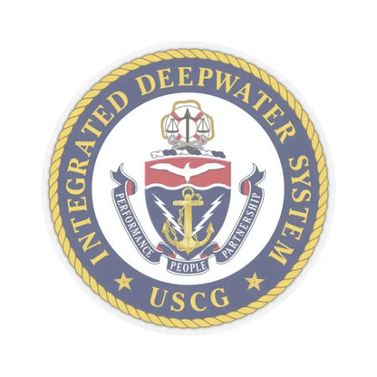 USCG Integrated Deepwater System (U.S. Coast Guard) STICKER Vinyl Kiss-Cut Decal 2 Inch Transparent - The Sticker Space