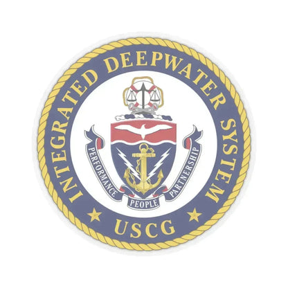 USCG Integrated Deepwater System (U.S. Coast Guard) STICKER Vinyl Kiss-Cut Decal 3 Inch Transparent - The Sticker Space